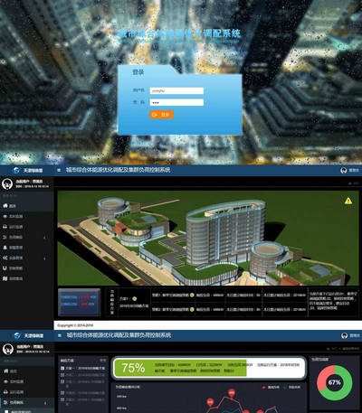 城市能源调配控制系统后台管理模板