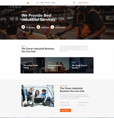 Bootstrap响应式工业施工服务公司模板